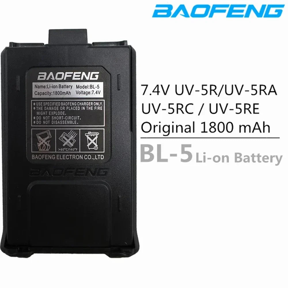 Original Baofeng UV-5R 1800mAh 7.4V Li-on Battery UV5R