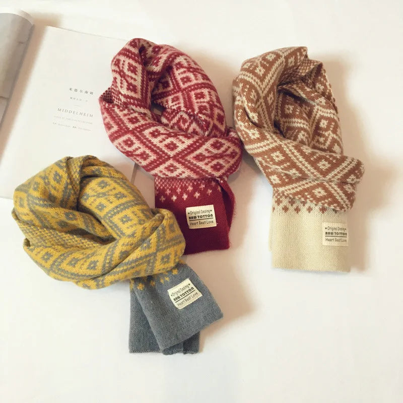 Winter Children Scarf Knitted Wool Scarf For Kids