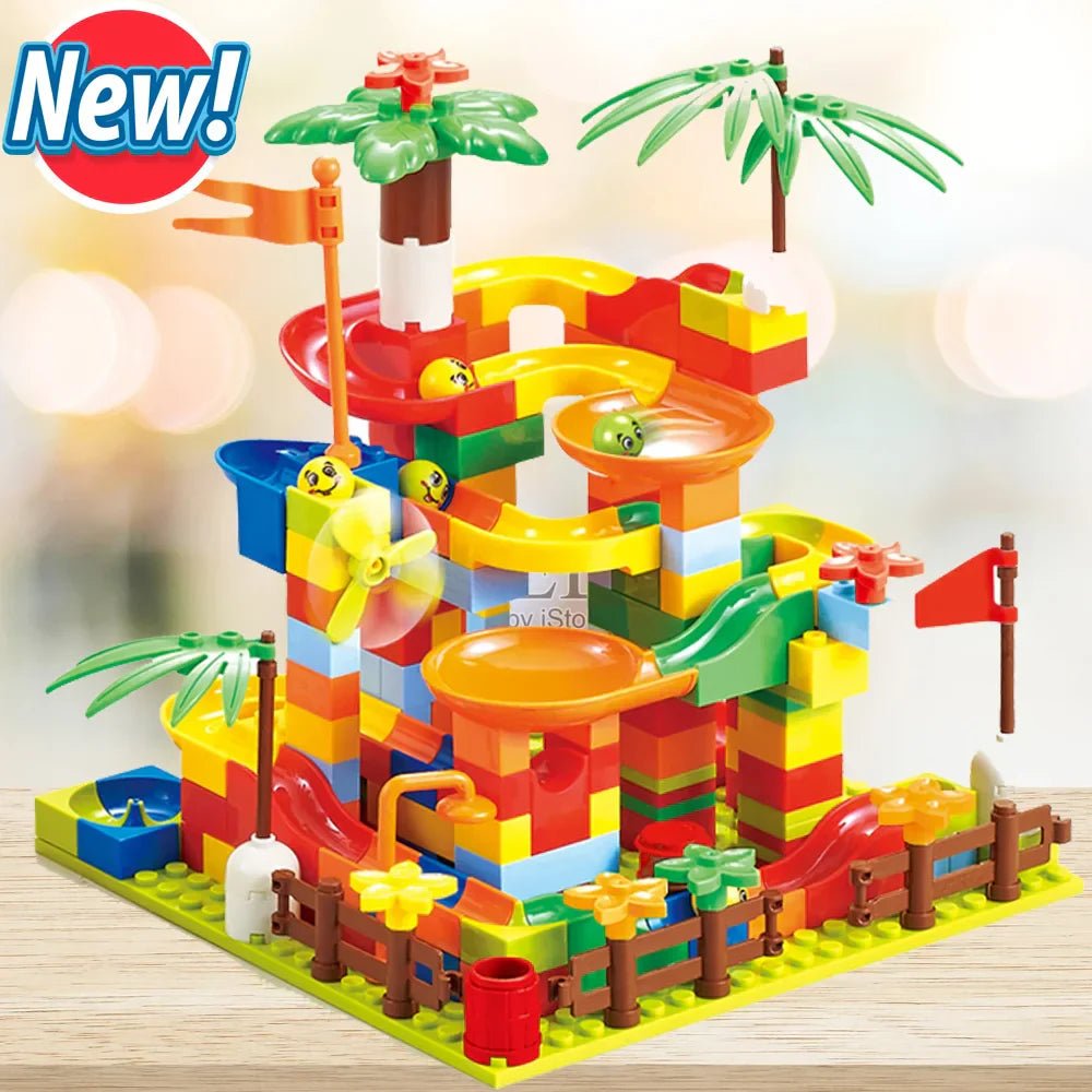 New Marble Race Run Block Small Size Building