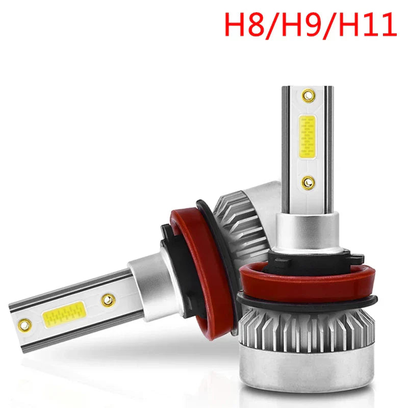 1Pair H1/H7 /H8/H9/H11 COB LED Headlight Bulbs 110W 20000LM High Low Beam White Lights