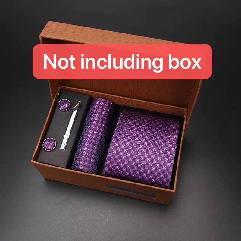 modern ties for men 2024 red Set Gift