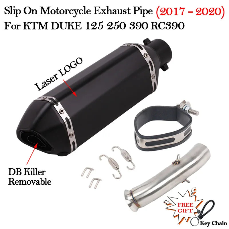 Slip on 51mm Motorcycle Exhaust System Muffler Escape