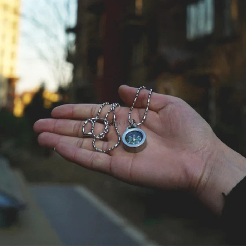 Camping Hiking Portable titanium alloy/Brass Pocket Golden Compass