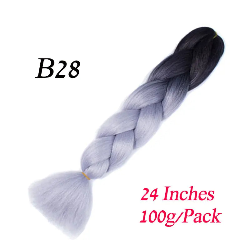 Synthetic Jumbo Braiding Hair Extension 24 " Heat