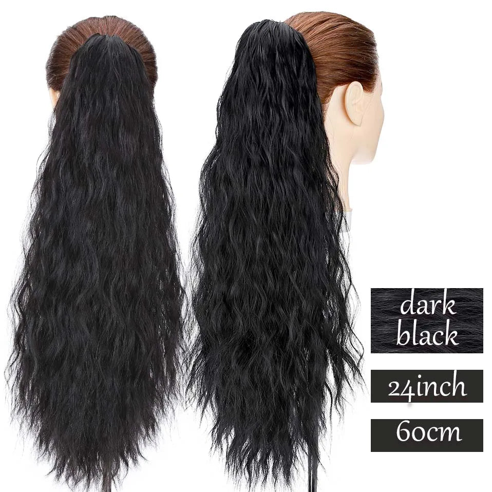 S-noilite Synthetic Long Wavy Fake Ponytail Extension Hair