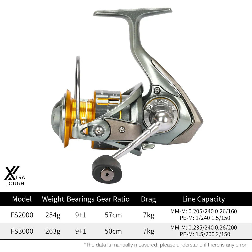 TSURINOYA Long Casting Spinning Fishing Reel FS 2000