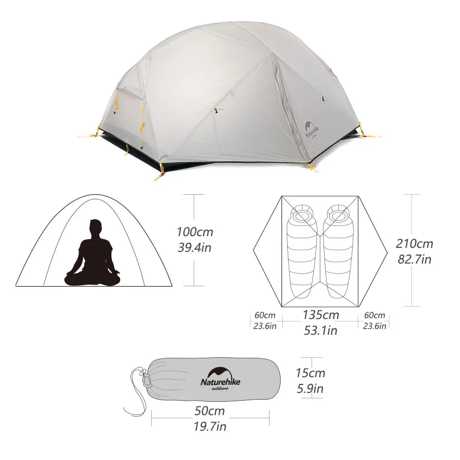 Naturehike Camping Tent 2 Person Mongar Ultralight Tent