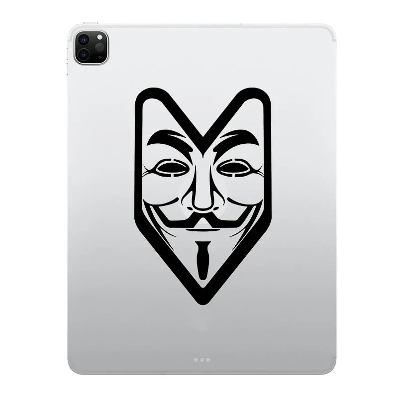 V for Vendetta Mask Laptop Sticker for Apple