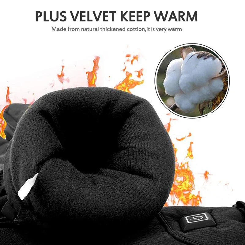 2x Electric Heated Touchscreen Winter Motorcycle Gloves