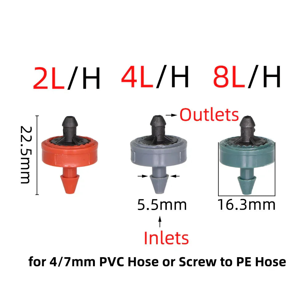 5-50m Garden Watering System 90/180/360 Degree Refraction Nozzle