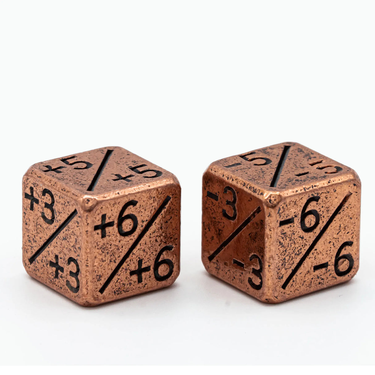 2 Pcs Metal D6 Dice Counters 15MM include