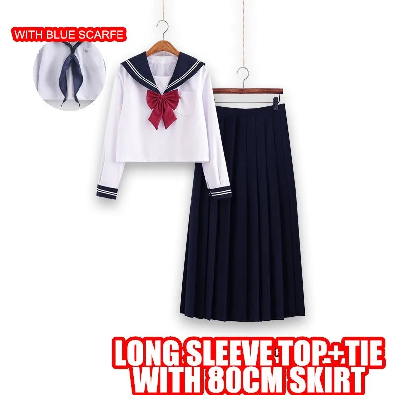 JapaneseKorean Sailor Suit Cosplay Costumes School Uniforms Cute