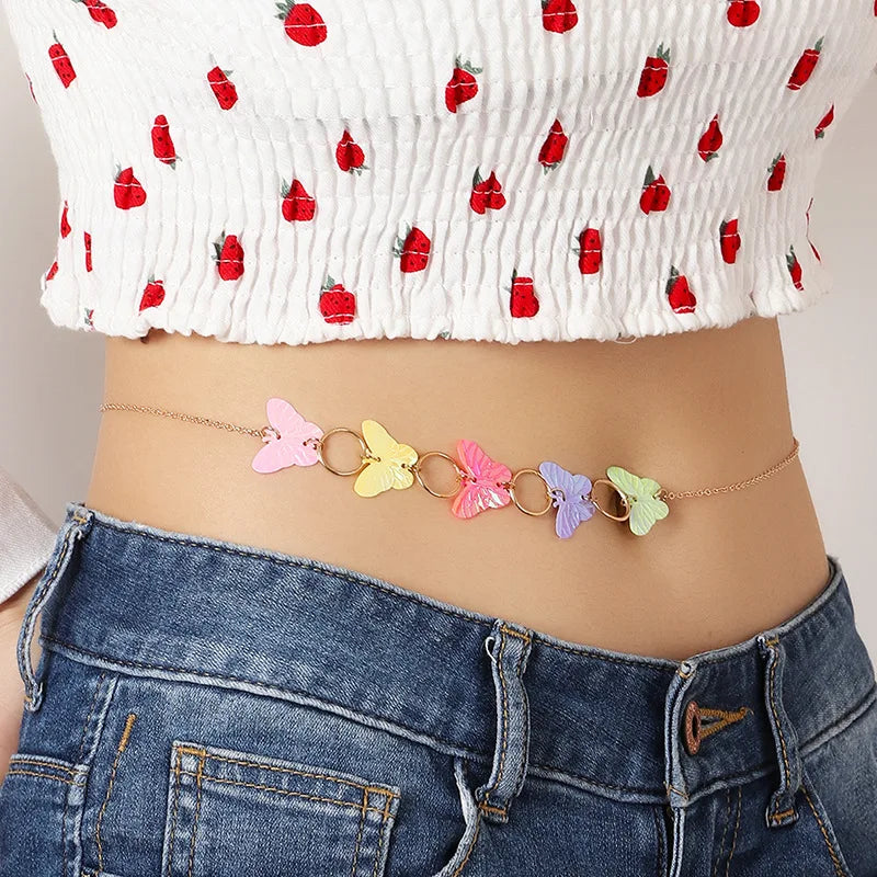 Sexy Body Creative Butterfly Waist Chain Jewelry Waist