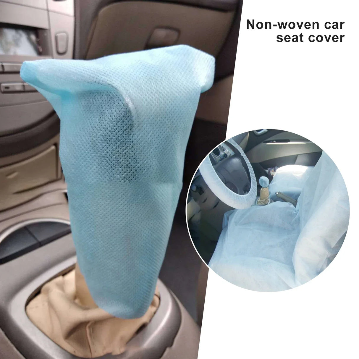 4 Pcs Disposable Nonwoven Fabric Car Soft Seat
