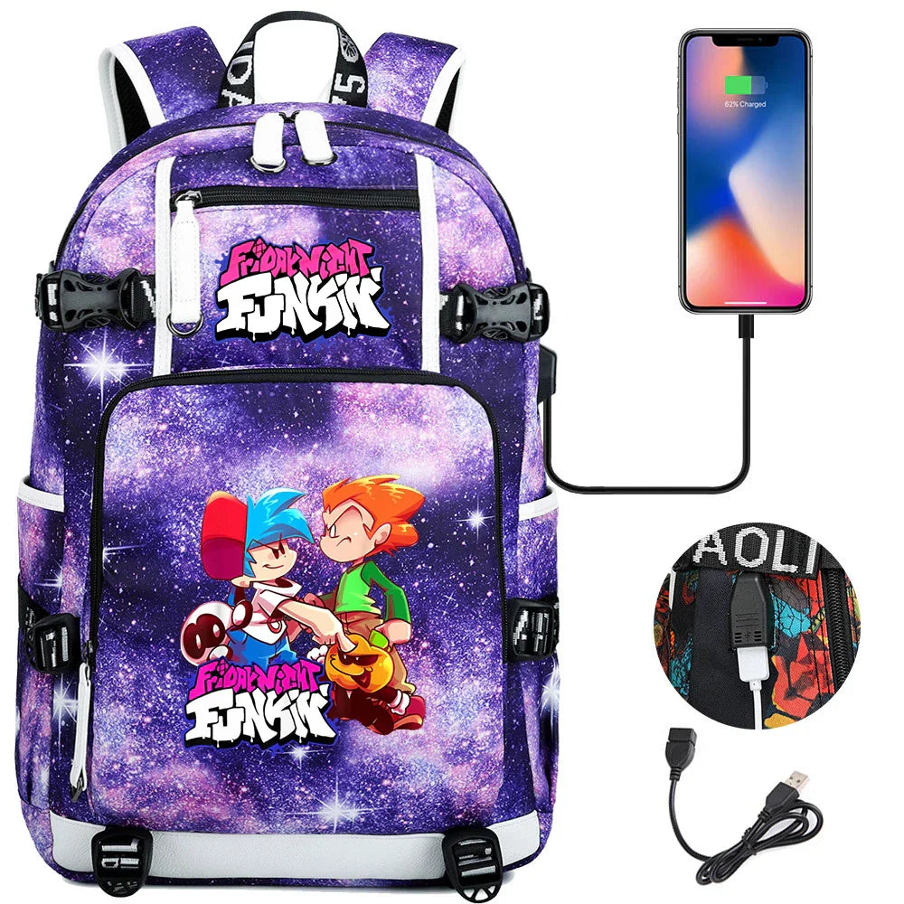 Friday Night Funkin Backpacks For School Multifunction USB