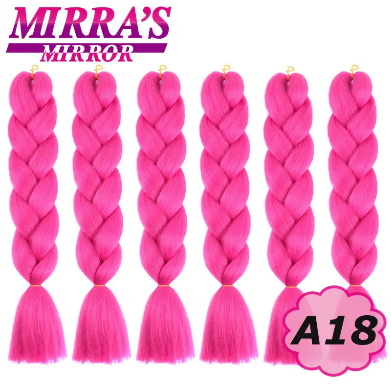 Synthetic Jumbo Braids Hair Omber Braiding Hair Extensions for Women Yaki Texture Black Blue Fake Hair Mirra’s Mirror