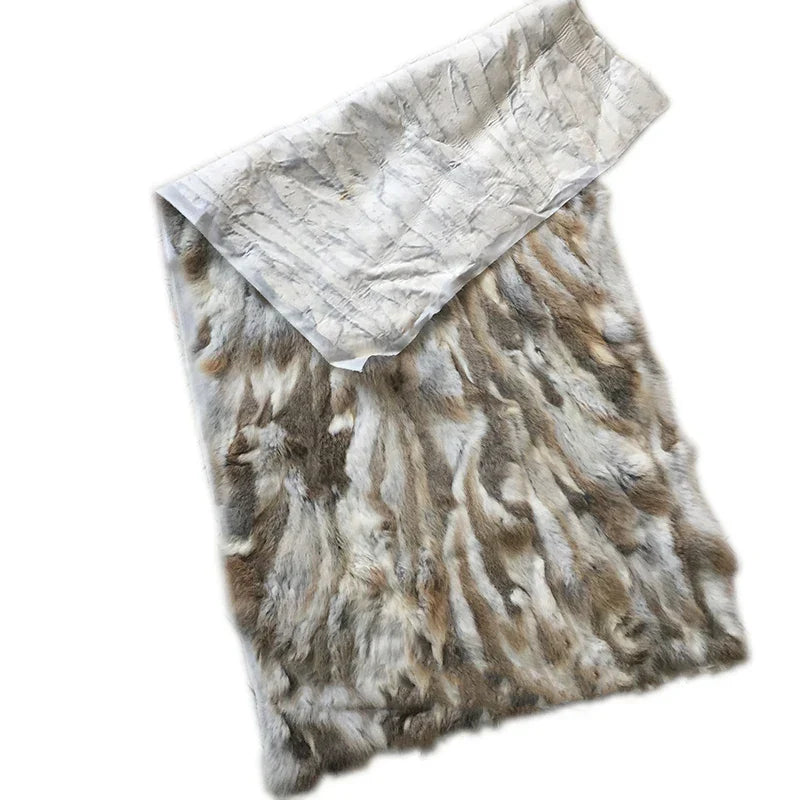 50x100cm Natural Rabbit Fur Patchwork Skin Crafts Sewing