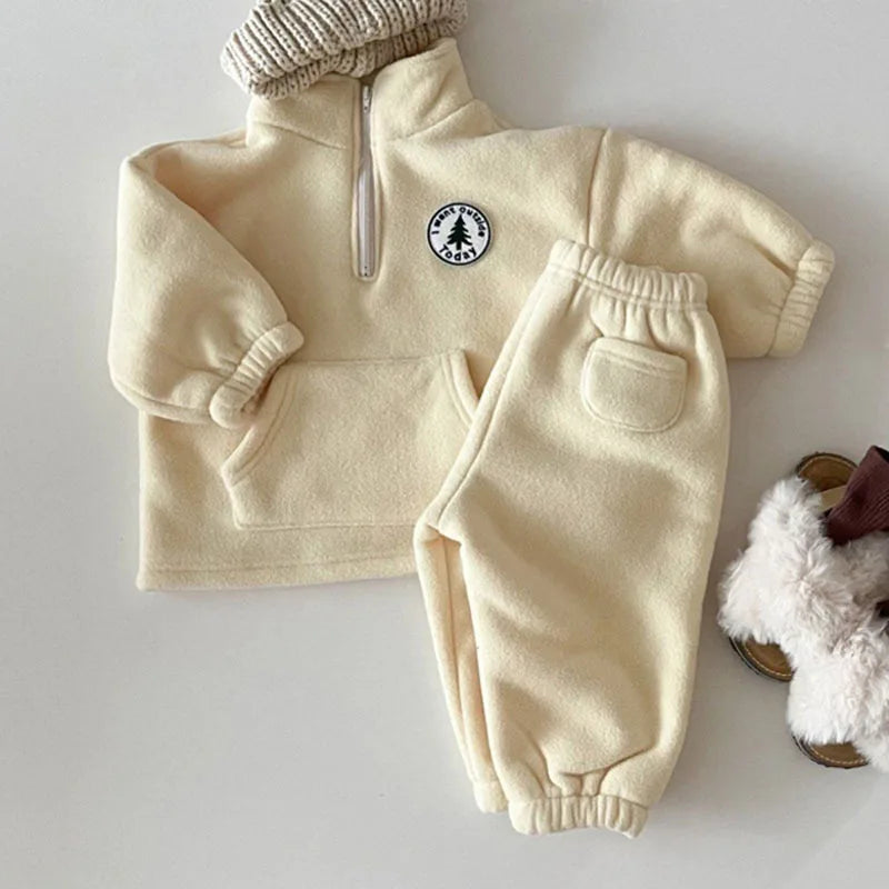Baby Boys Clothing Sets Children Thicken Sweatshirt Kids