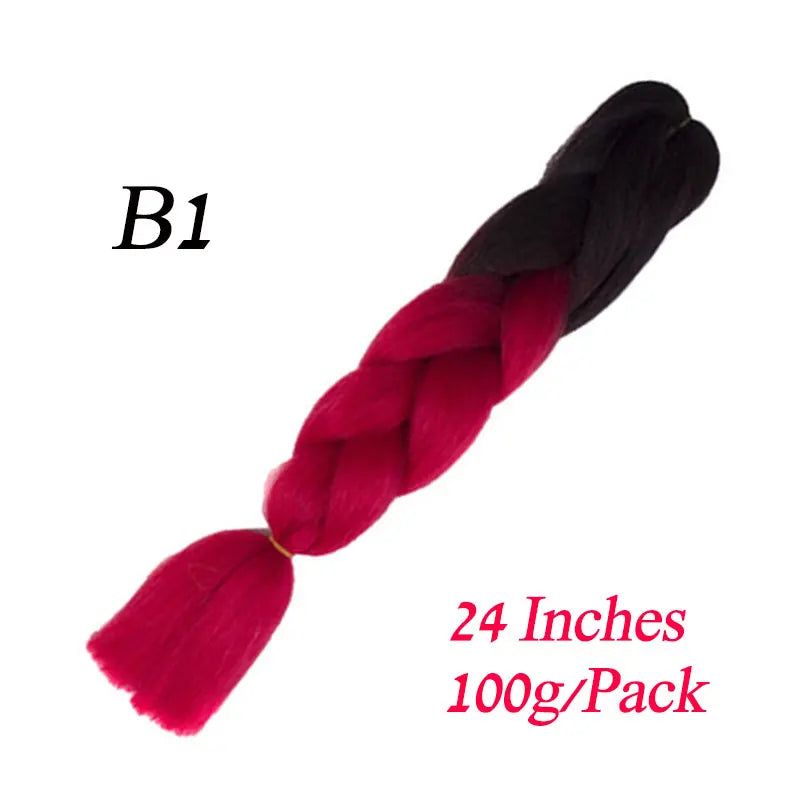 Synthetic Jumbo Braiding Hair Extension 24 " Heat
