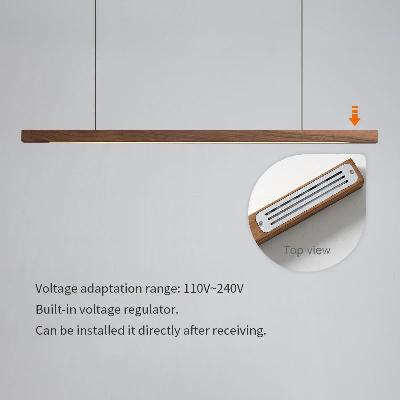 Nordic Wood Pendant Lights LED Modern Hanging Lamps