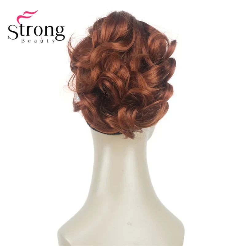 StrongBeauty Silver Short Natural Wave Ponytail Hair Extension