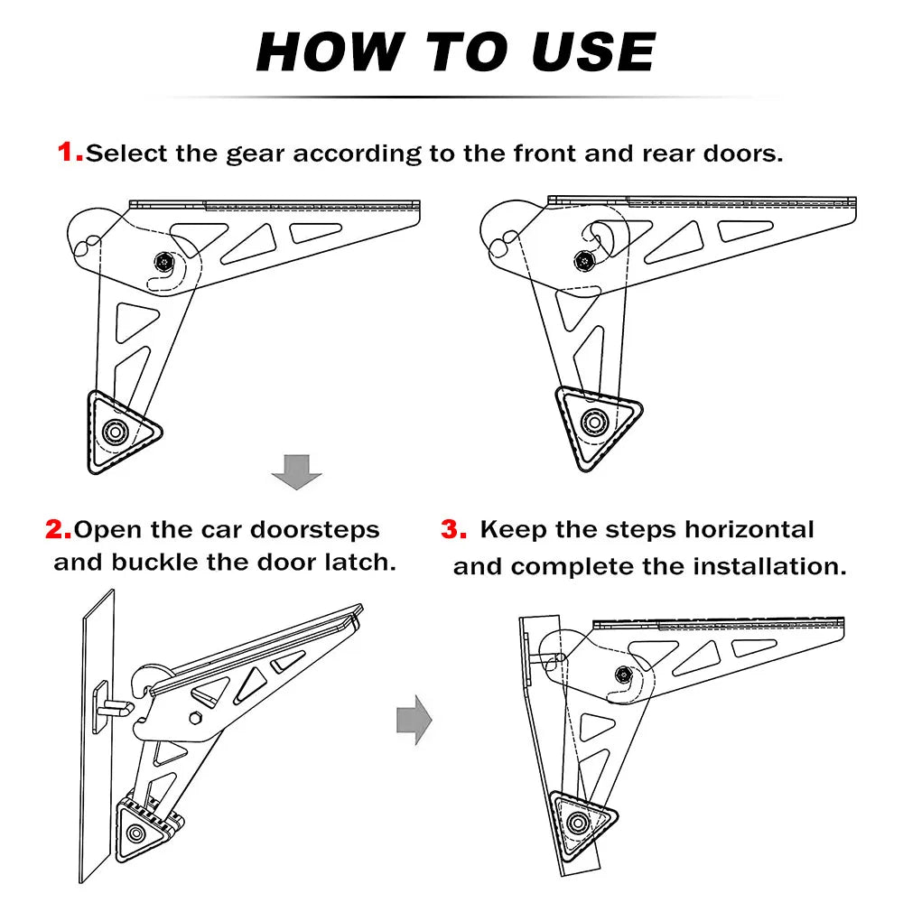 Universal 440 Lbs Aluminum Car Roof Rack Step