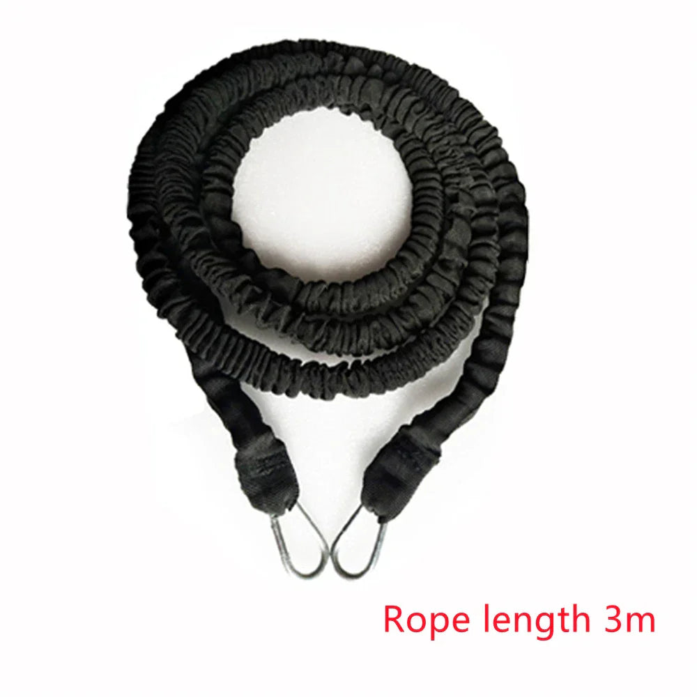 Double People Resistance Band 50LB Elastic Rope for