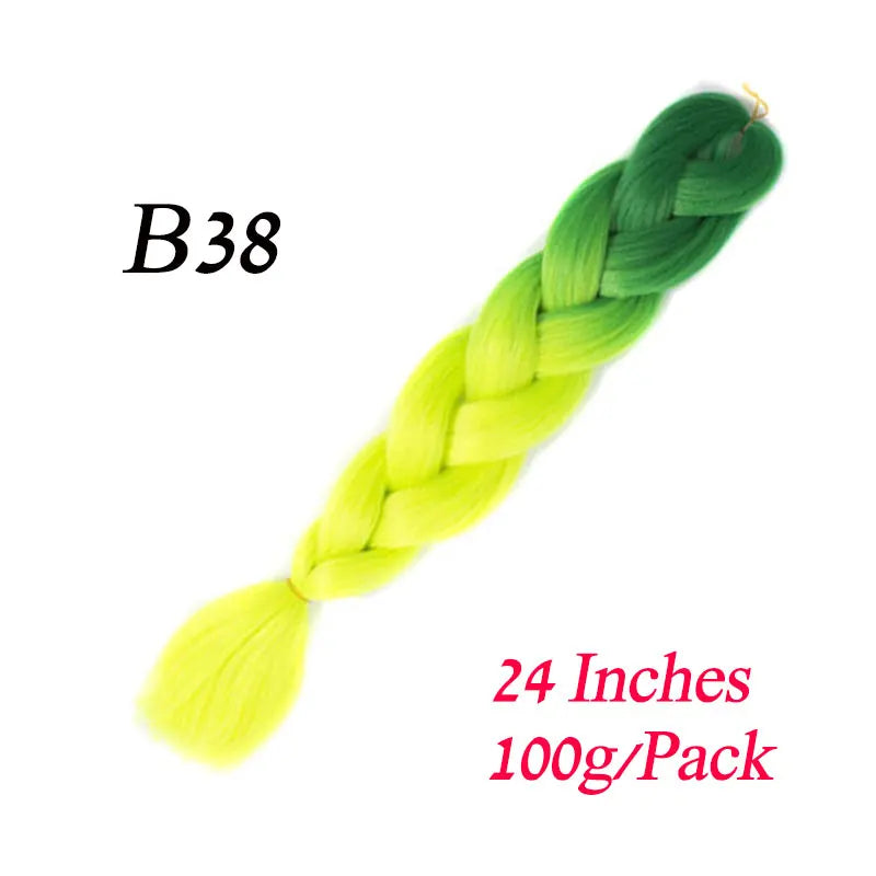 Synthetic Jumbo Braiding Hair Extension 24 " Heat