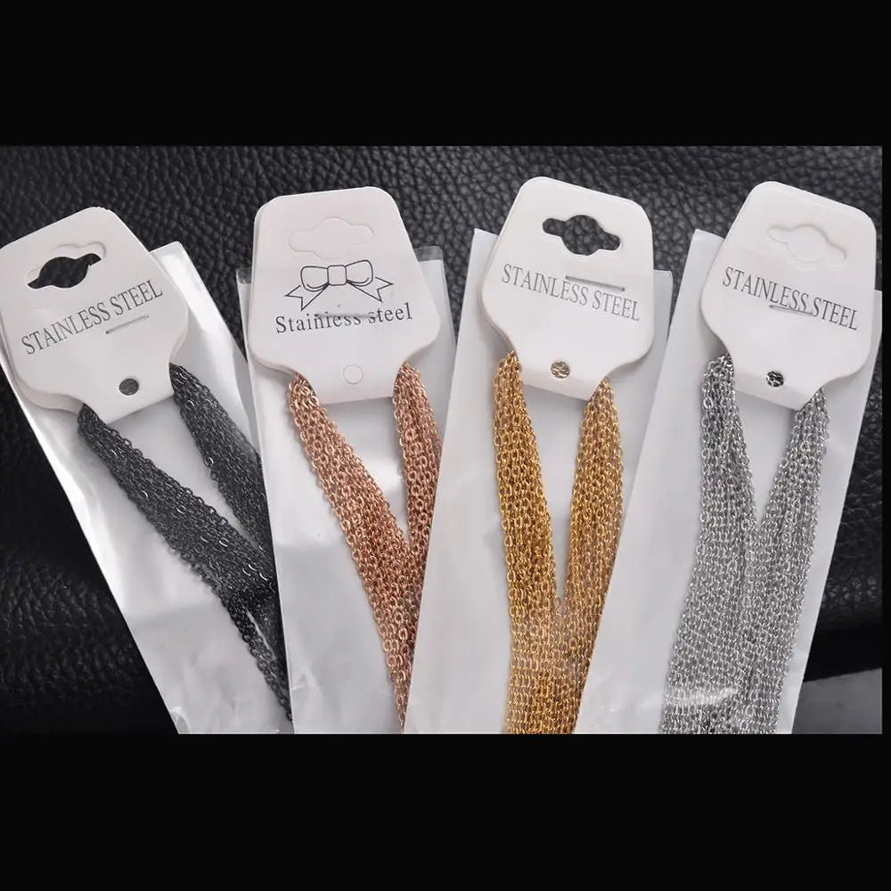 Wholesale 10pcslot Chains Necklace 1.522.53mm Width Men Women