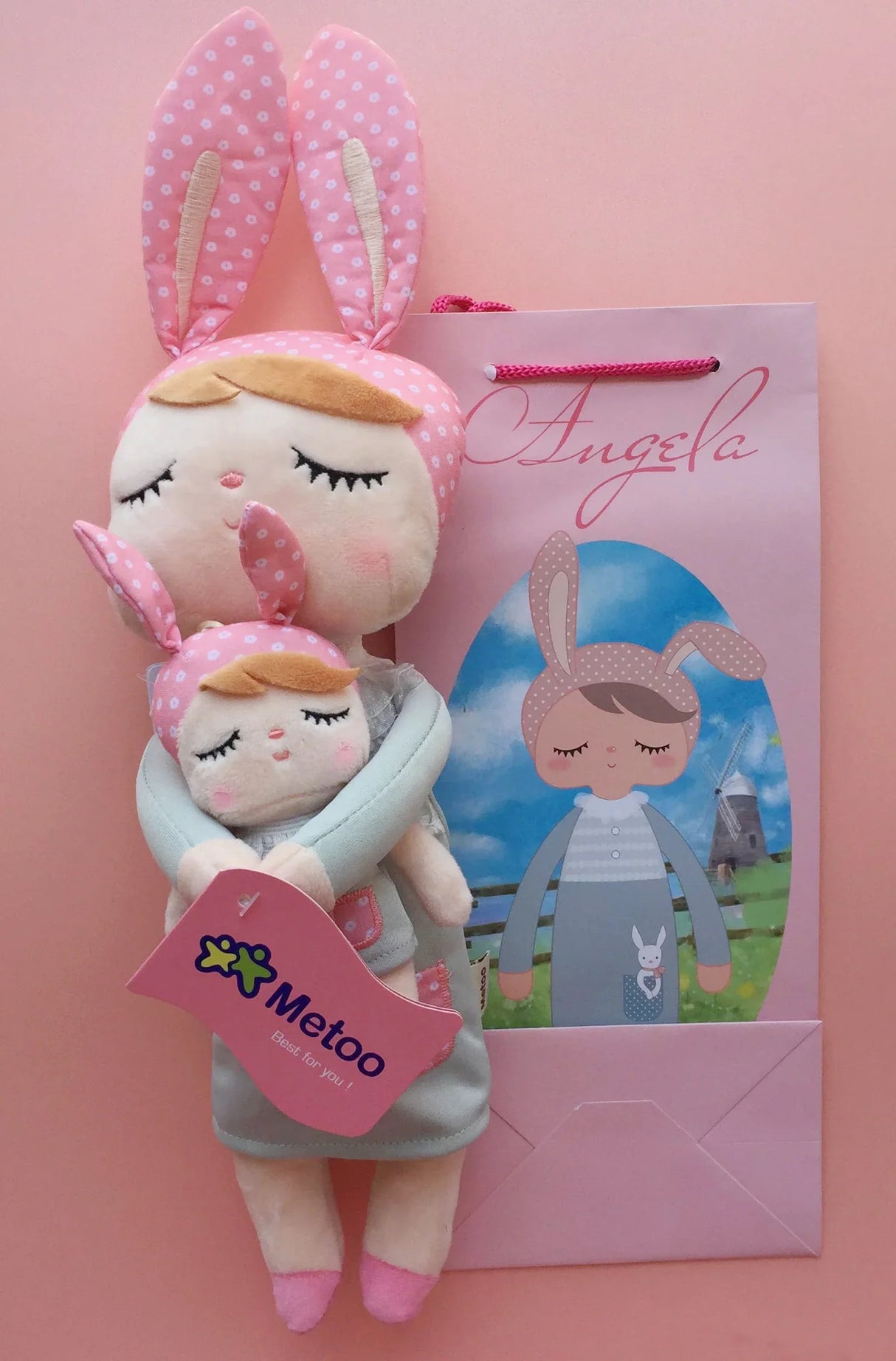Metoo Doll Stuffed Toys Kawaii Mother and Kid