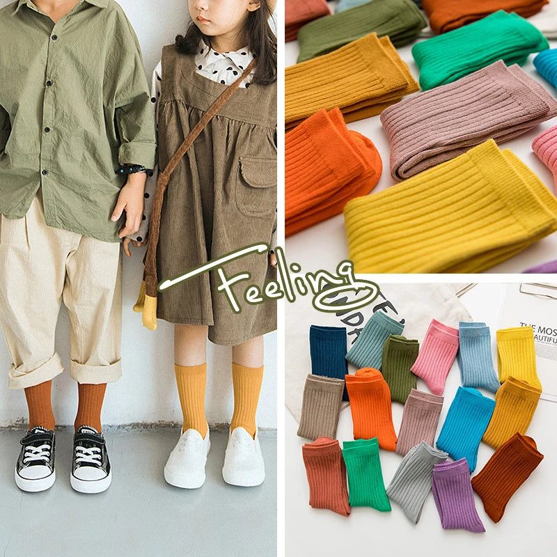 4 Pairs/pack Children's Socks Spring Autumn New Boys