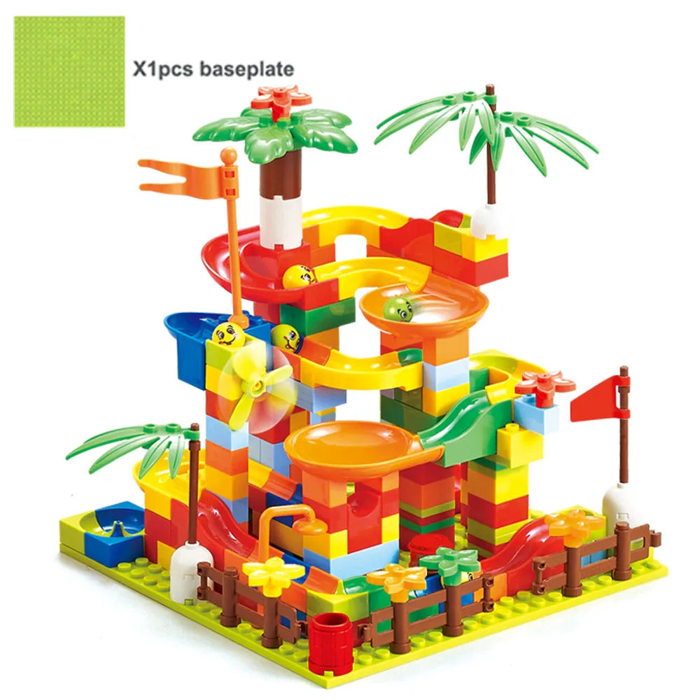 New Marble Race Run Block Small Size Building