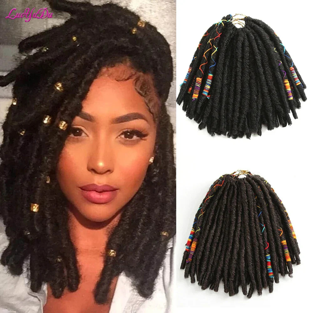LUOYUDU Crochet Hair Dreadlocks Faux Locs Braiding Hair