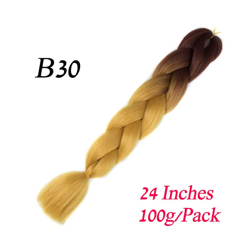 Synthetic Jumbo Braiding Hair Extension 24 " Heat