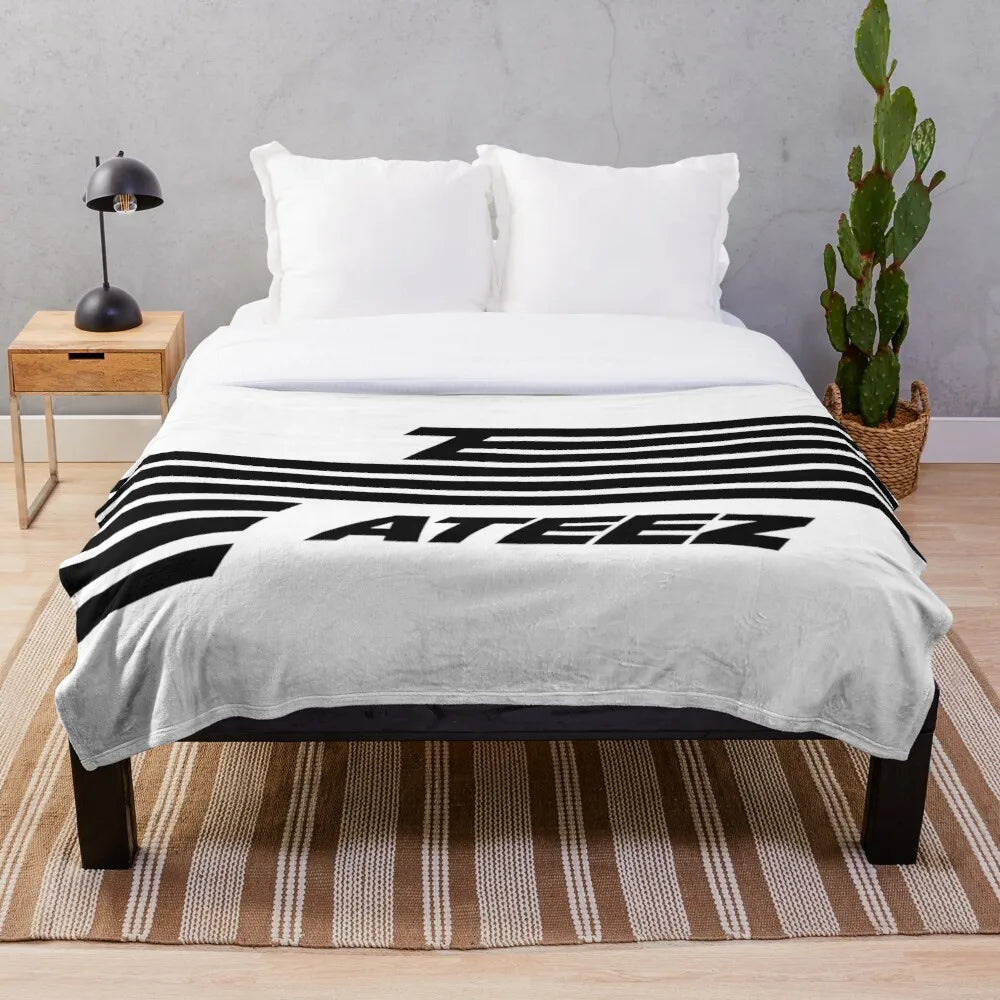 ATEEZ S FLAG Throw Blanket Plush Throw