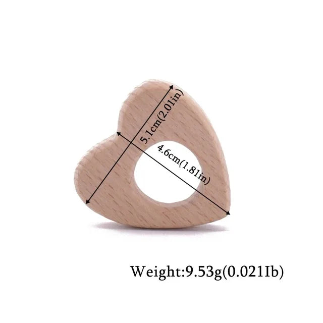 20pc Baby Wooden Teether Animal Beech Pacifier Pendant