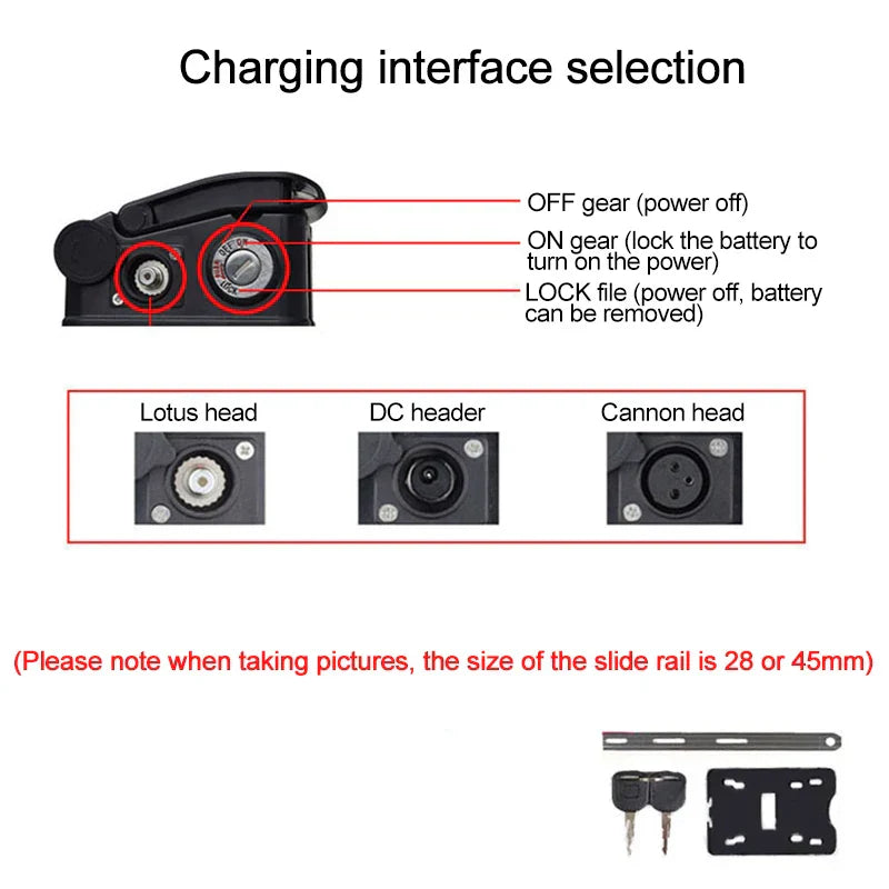 Aluminum Alloy Battery Box for Electric Bike 36V/48V