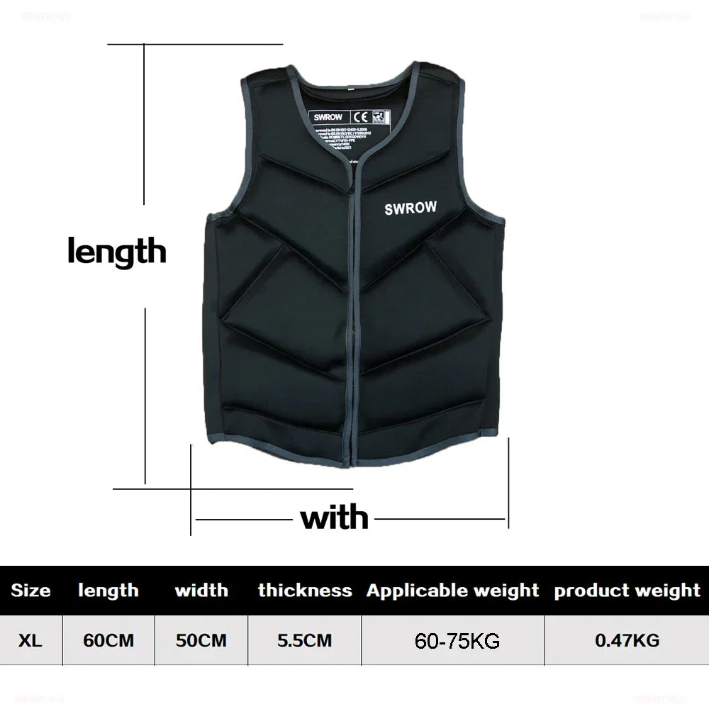 SWROW Life Jacket Fishing Vest Water Sports Kayaking