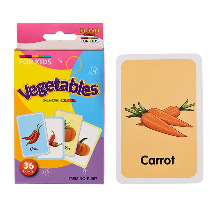 36Pcs Kids Cognition Card Shape Animal Color Teaching