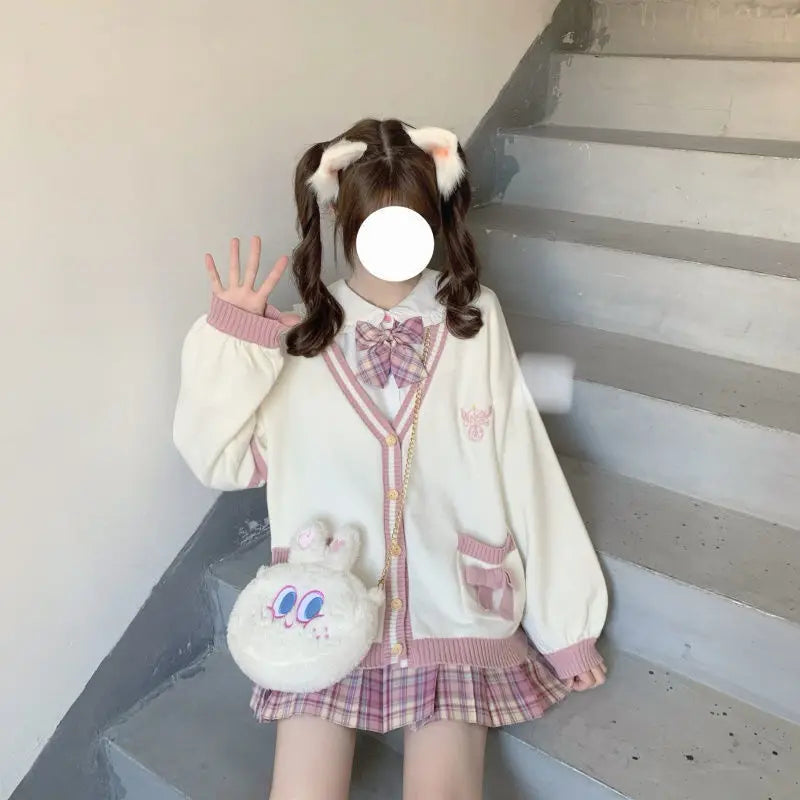 Japanese Girls Loli Vneck JK Uniforms Cute Sweet