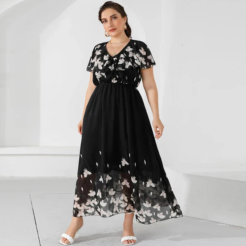 Plus Size Casual Women's Dresses 2023 Summer Ruffles