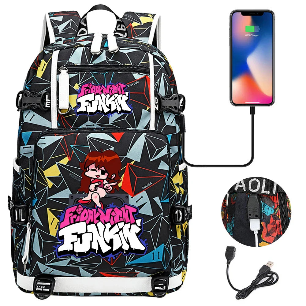Friday Night Funkin Backpacks For School Multifunction USB