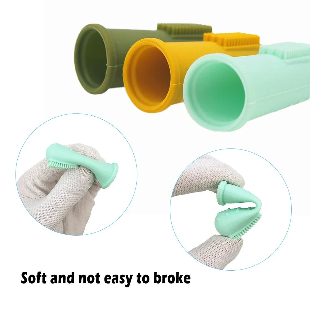 Chenkai 30PCS Baby Soft Finger Toothbrush BPA Free