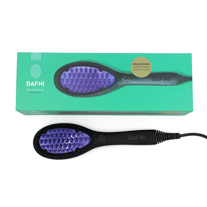 Hair Straightener Brush Ceramic Fast Straightening Heating Hot