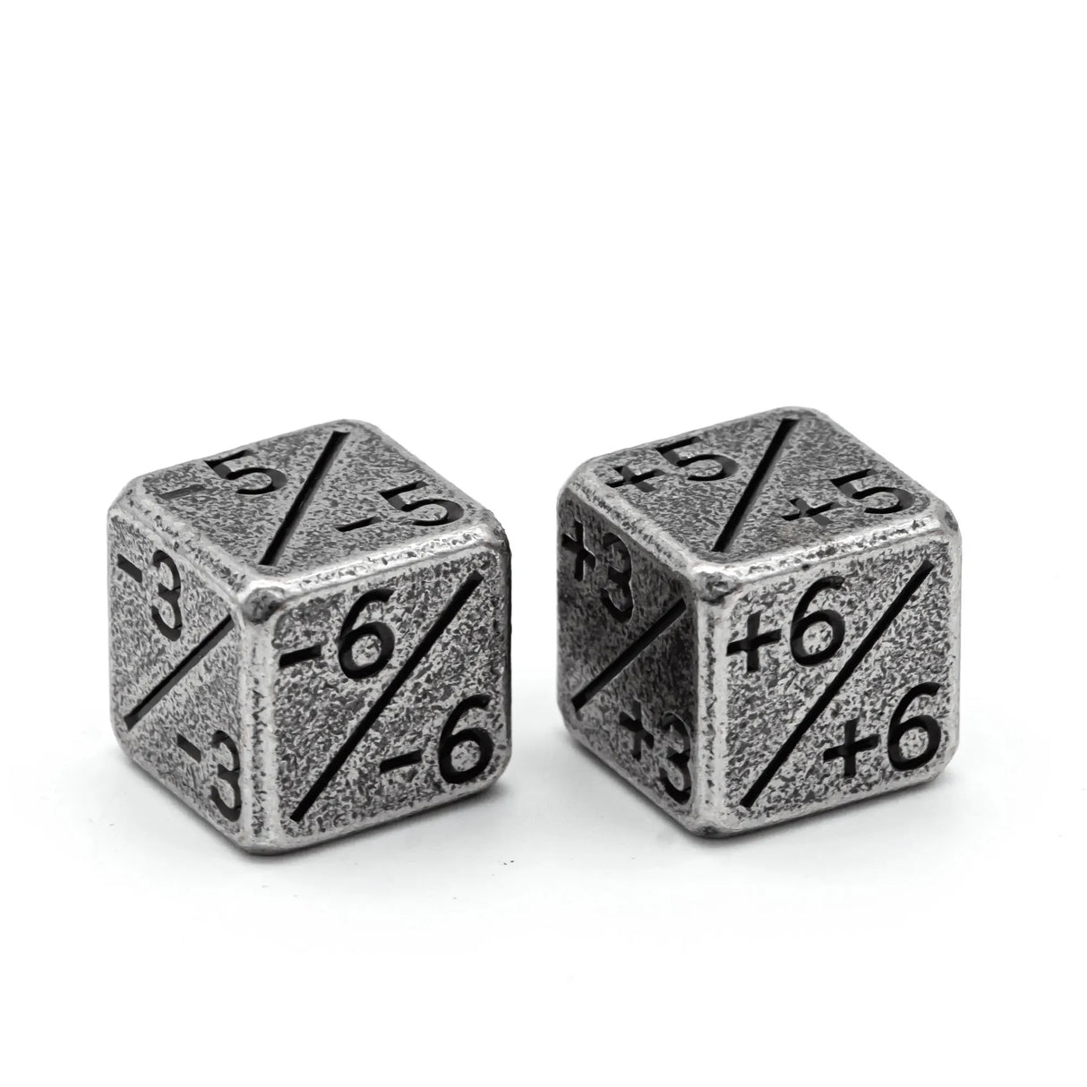2 Pcs Metal D6 Dice Counters 15MM include