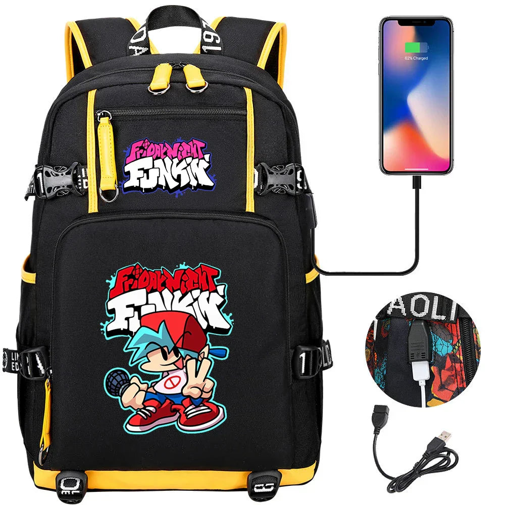 Friday Night Funkin Backpacks For School Multifunction USB