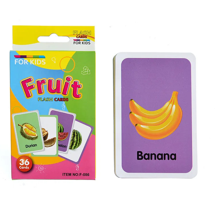 36Pcs Kids Cognition Card Shape Animal Color Teaching
