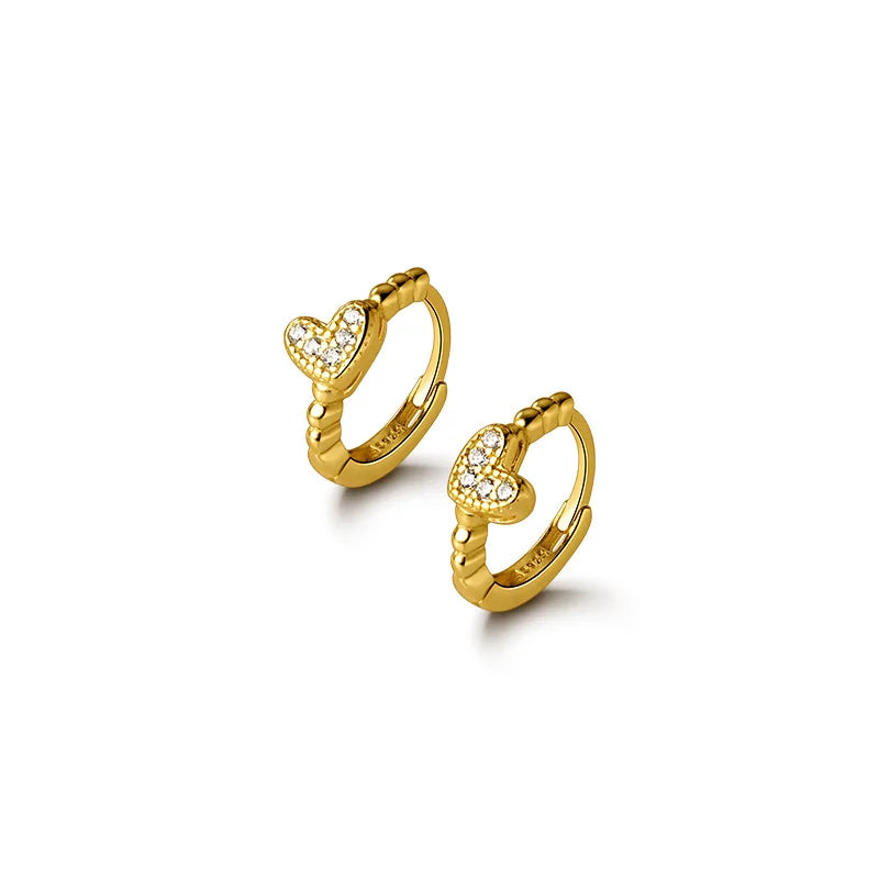 WOOZU 925 Sterling Silver INS Minimalism Sweet Love