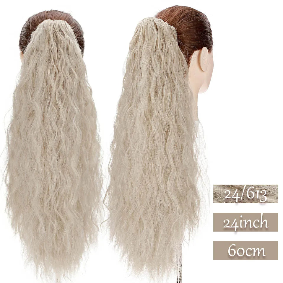 S-noilite Synthetic Long Wavy Fake Ponytail Extension Hair
