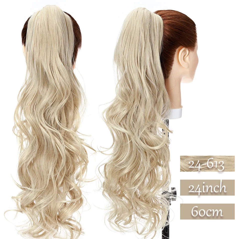 S-noilite Synthetic Long Wavy Fake Ponytail Extension Hair